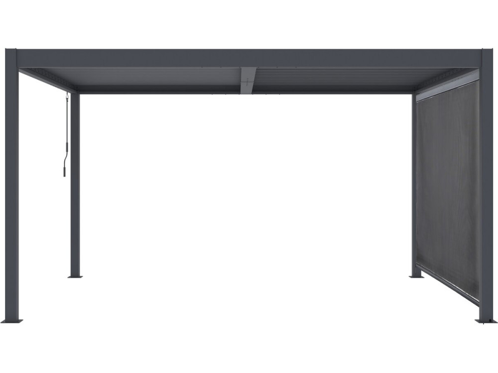 Pergola bioclimatica "Windsor" con tenda in alluminio - 3 x 4 m - Grigio