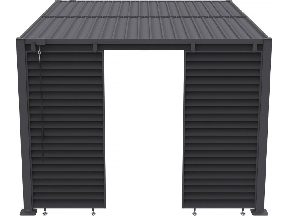 Persiana in acciaio zincato "Clifford" per pergola bioclimatica - 92 x 4 x 208 cm - Grigio