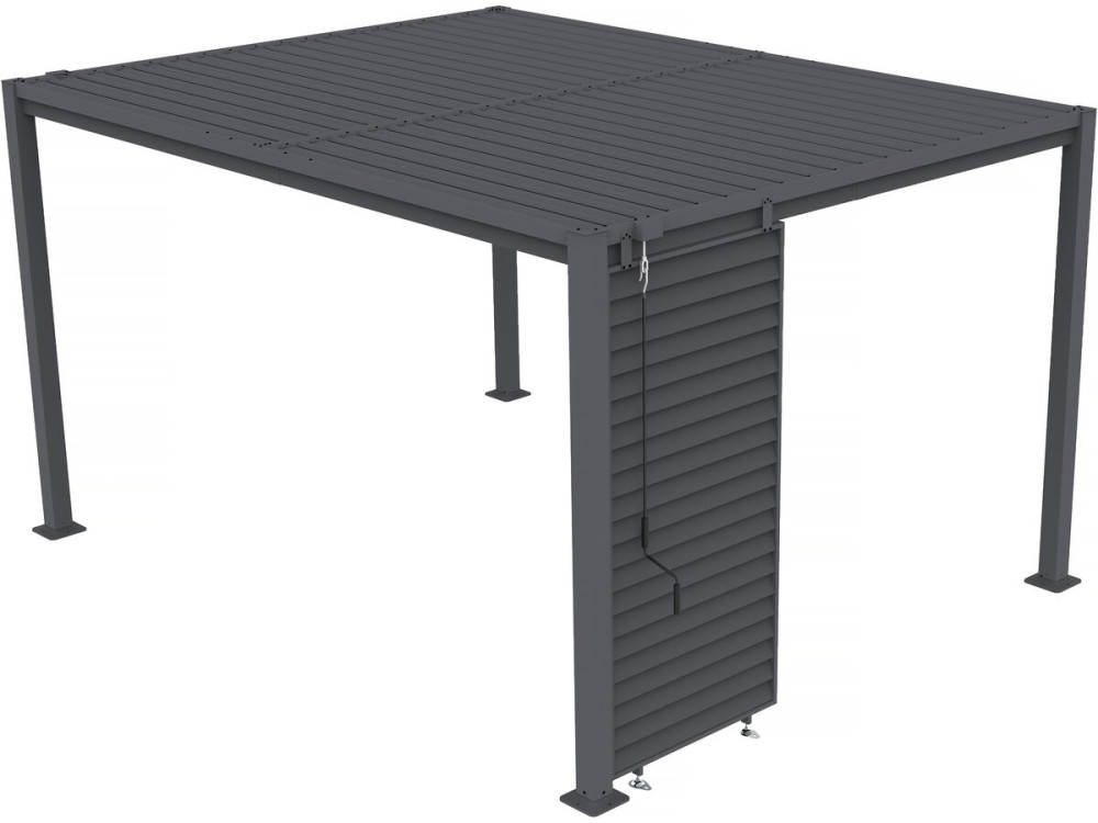 Persiana in acciaio zincato "Clifford" per pergola bioclimatica - 92 x 4 x 208 cm - Grigio