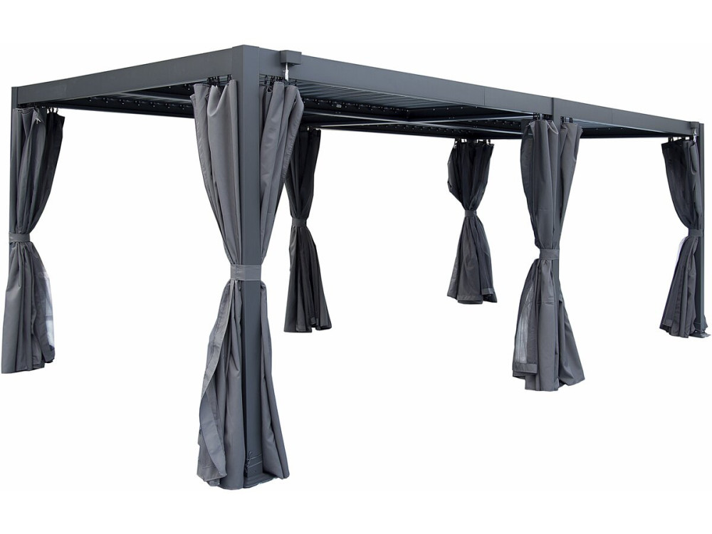 Tenda "Kensington" per pergola bioclimatica - 3 x 6 m - Grigio