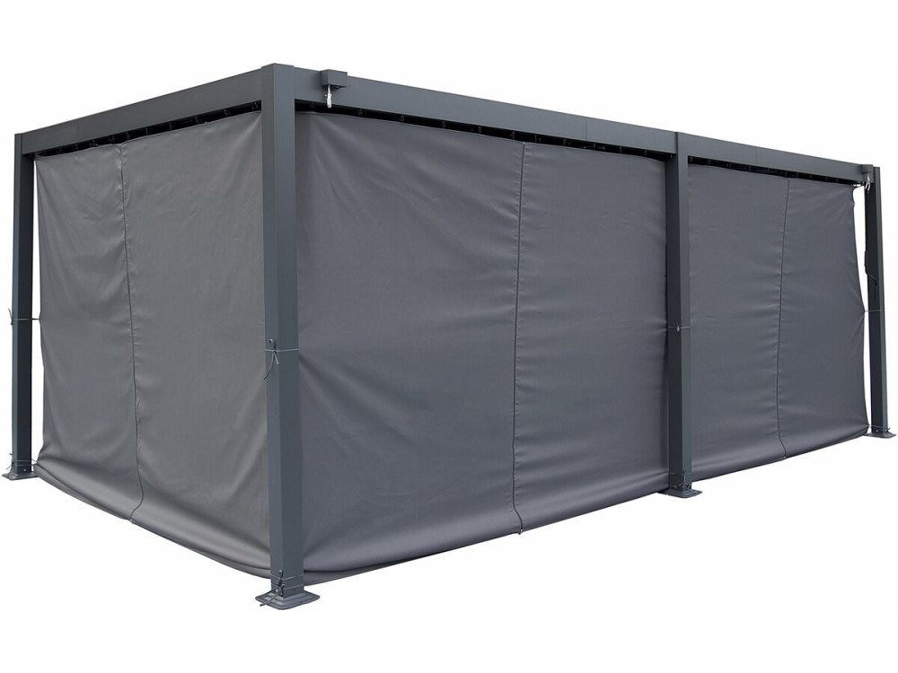 Tenda "Kensington" per pergola bioclimatica - 3 x 5 m - Grigio