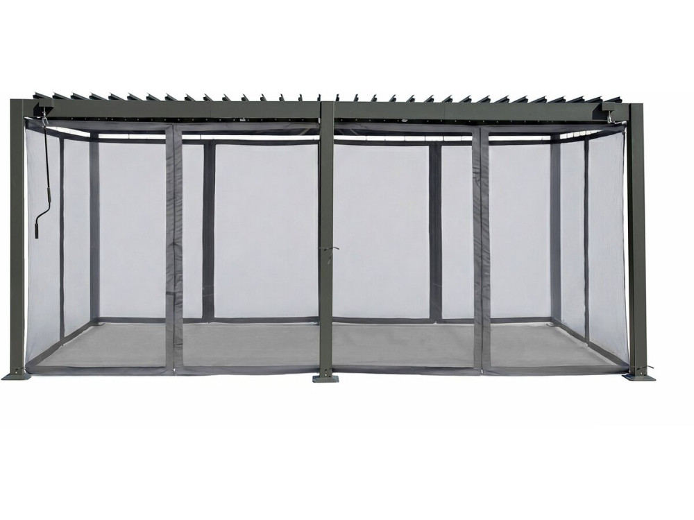 Tenda "Kensington" per pergola bioclimatica - 3 x 5 m - Grigio