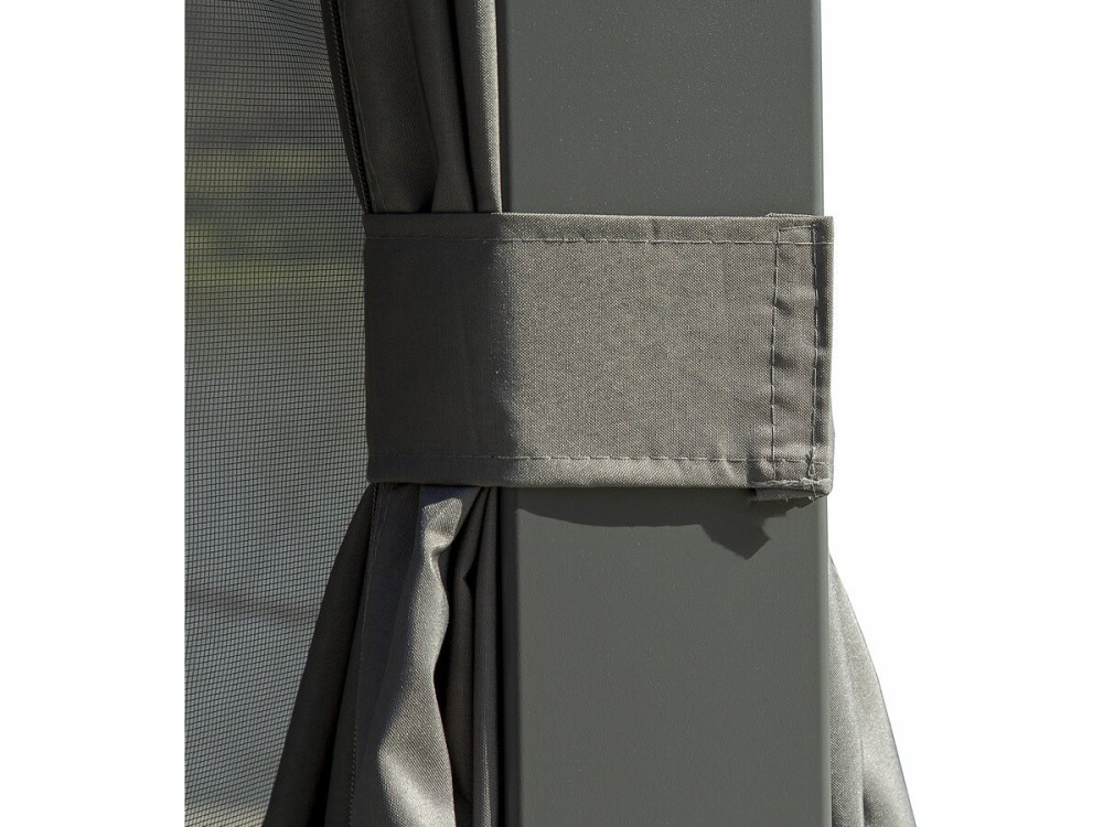 Tenda "Howard" + zanzariera per pergola bioclimatica - 3 x 4 m - Grigio