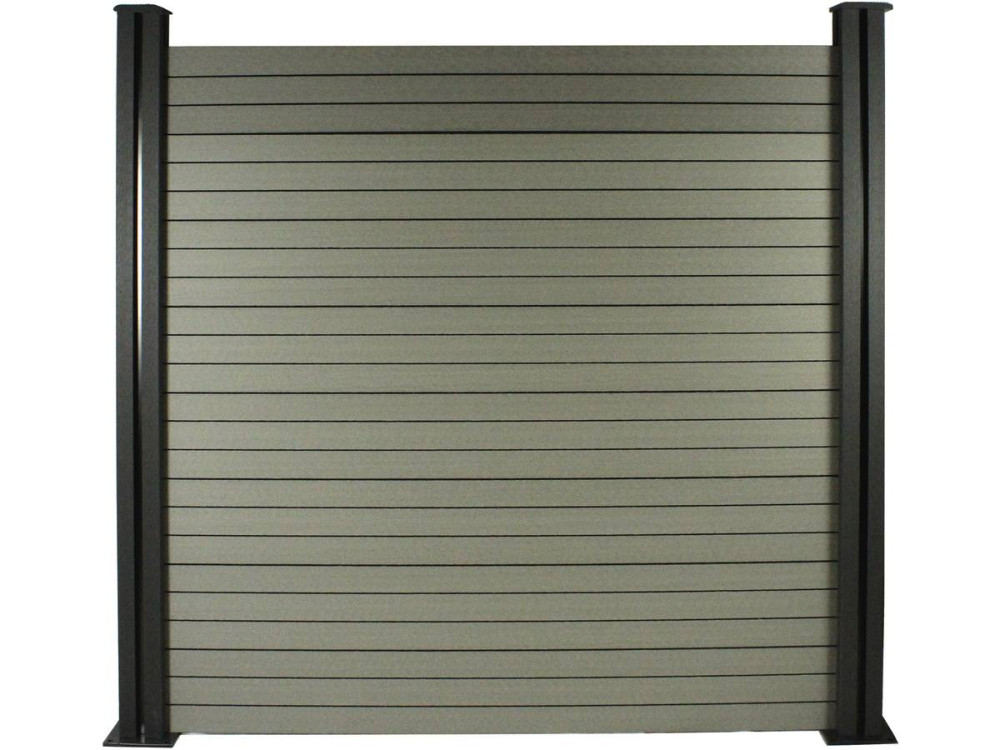 Kit recinzione composita 1,6 x 1,2 m - Kit di fissaggio gratuito - Grigio