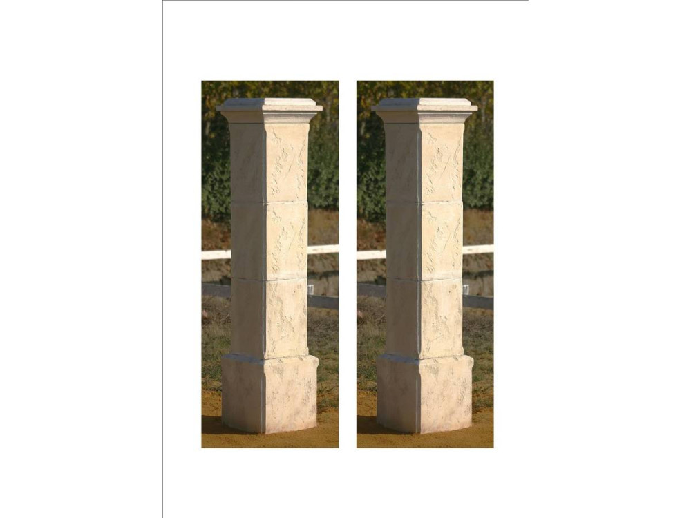 Set di 2 colonne per cancello "Tradition" - 41 x 41 x 200 cm