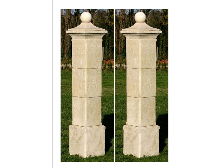 Set di 2 pilastri per cancello "Provenzale" - 41 x 41 x 228 cm