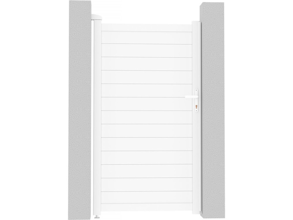 Cancello in alluminio "Eric" - 101,2 x 180,9 cm - Bianco