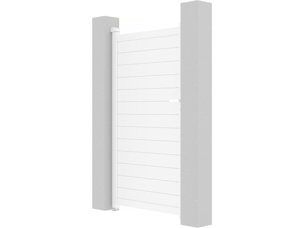 Cancello in alluminio "Eric" - 101,2 x 180,9 cm - Bianco