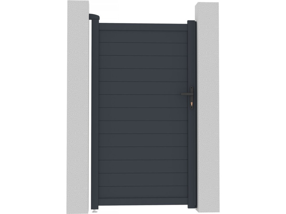 Cancello in alluminio "Marc" - 101,2 x 180,9 cm - Grigio