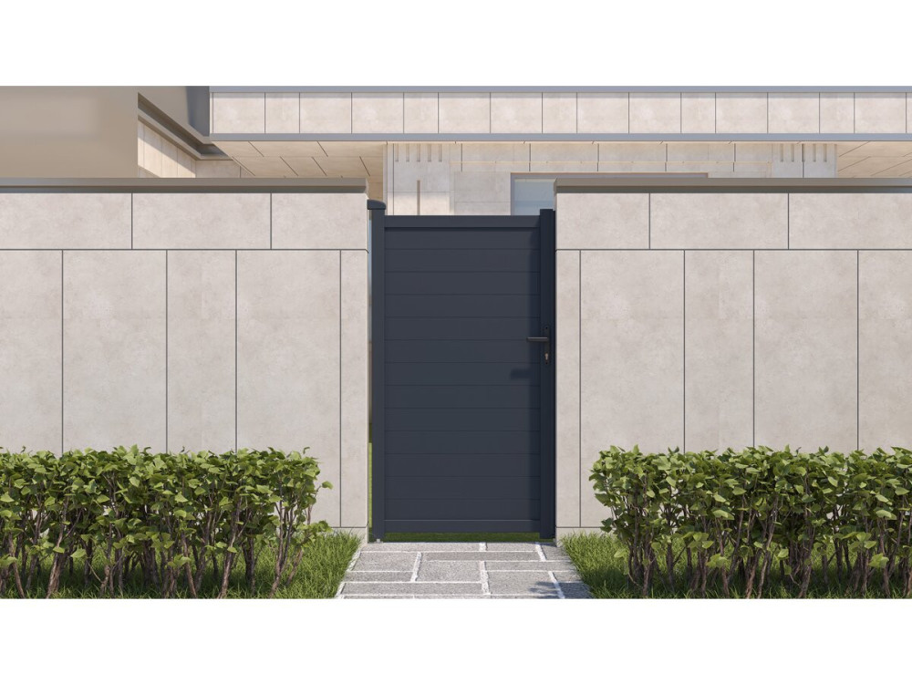 Cancello in alluminio "Marc" - 101,2 x 180,9 cm - Grigio