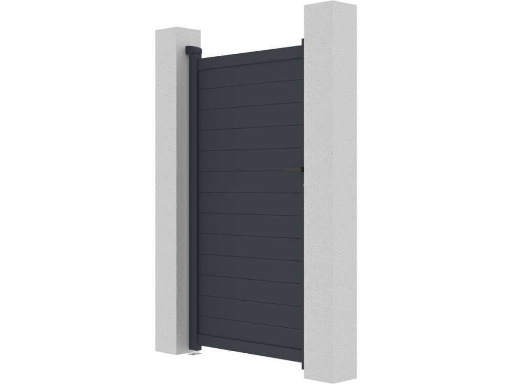 Cancello in alluminio "Marc" - 101,2 x 180,9 cm - Grigio