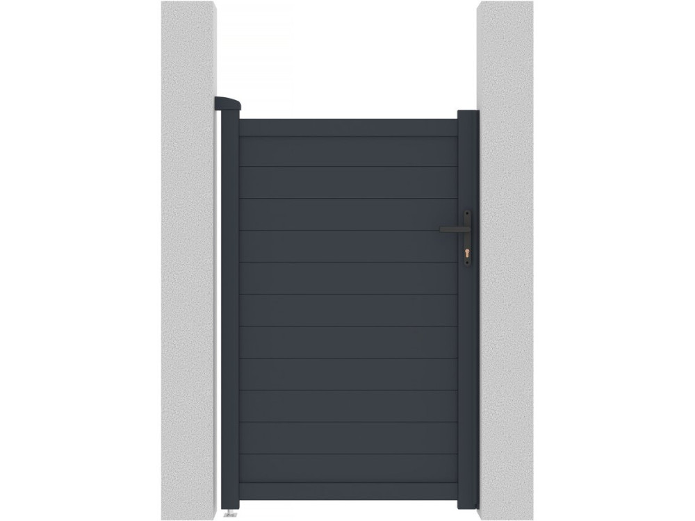 Cancello in alluminio "Marc" - 101,2 x 155,9 cm - Grigio