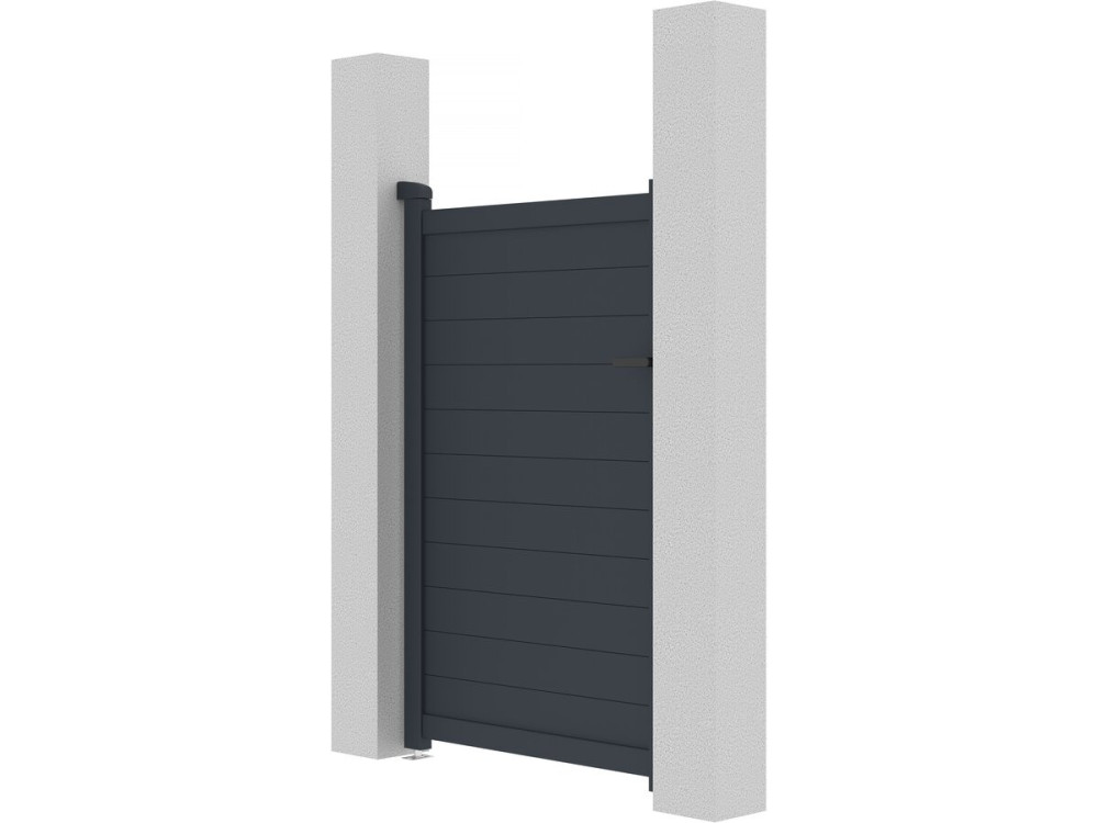 Cancello in alluminio "Marc" - 101,2 x 155,9 cm - Grigio