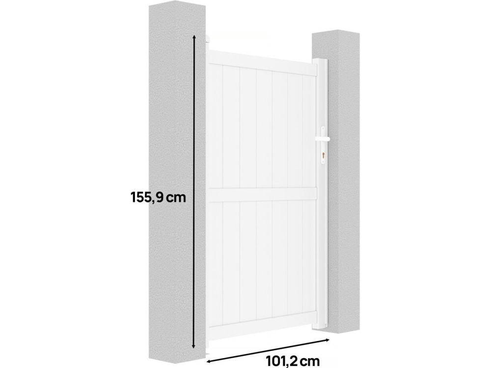 Cancello in alluminio "Lola" - 101.2 x 155.9 cm - Bianco