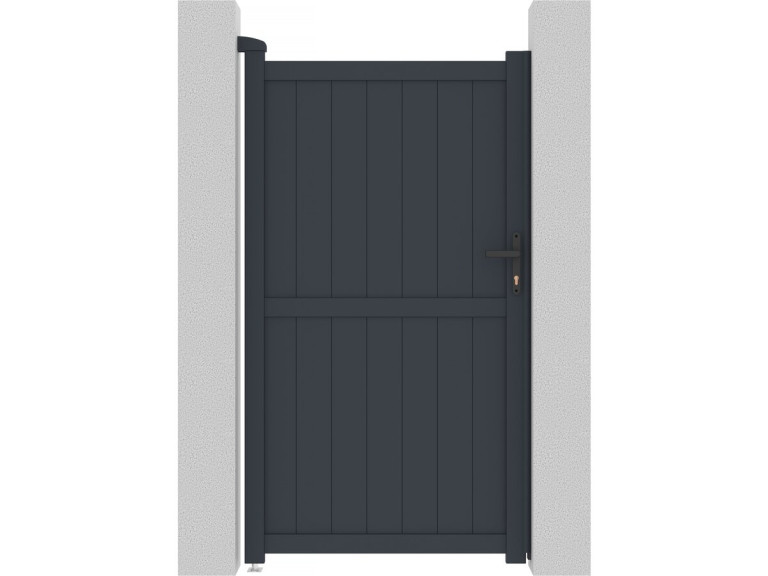 Cancello in alluminio "Maurice" - 101,2 x 180,9 cm - Grigio