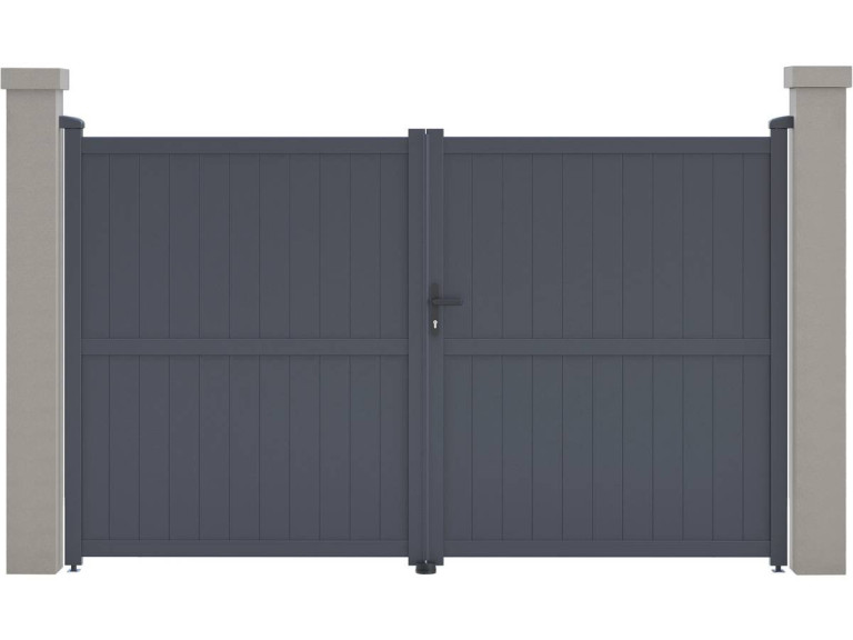 Cancello in alluminio "Maurice" - 299,5 x 180,9 cm - Grigio