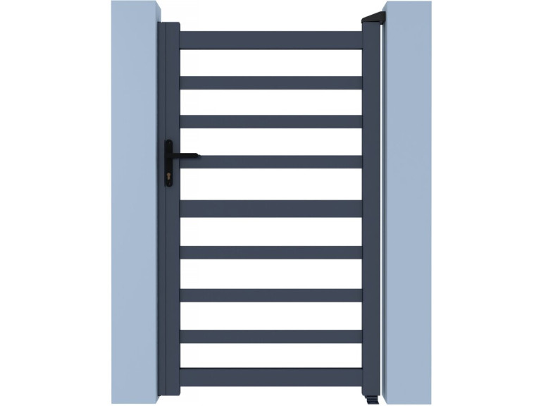 Cancello in alluminio forato "Marius" - 100 x 180 cm - Grigio