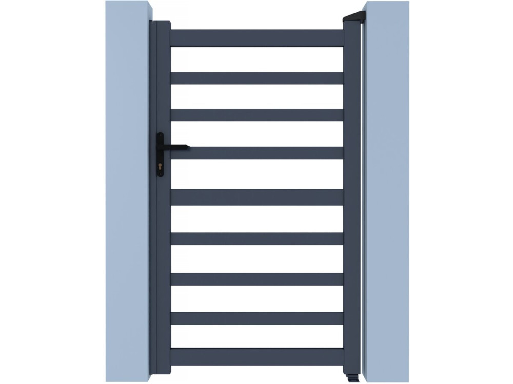 Cancello in alluminio forato "Marius" - 100 x 180 cm - Grigio