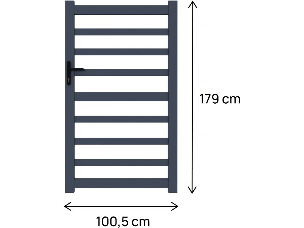 Cancello in alluminio forato "Marius" - 100 x 180 cm - Grigio