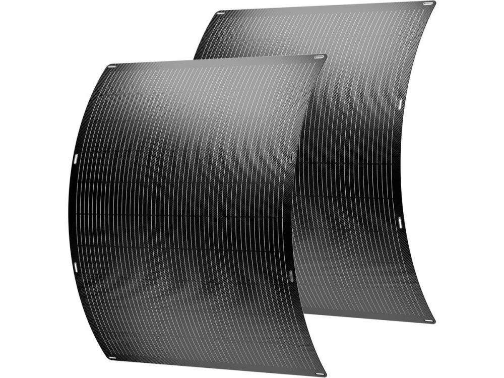 Set di 2 pannelli solari flessibili plug and play - 400 w "Urban center" - Nero