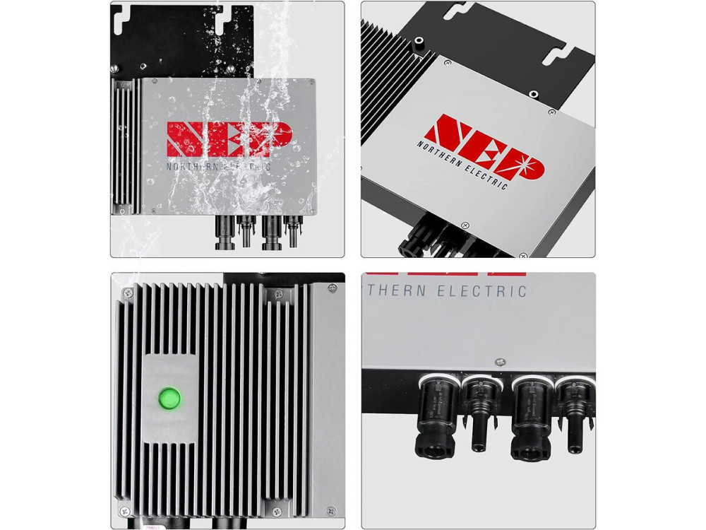 Set di 2 pannelli solari flessibili plug and play - 400 w "Urban center" - Nero