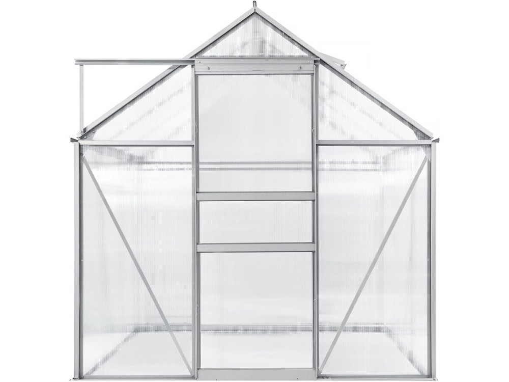 Serra da giardino in policarbonato 190 x 190 x 195 cm "Basilic" - 3,61 m² - Grigio