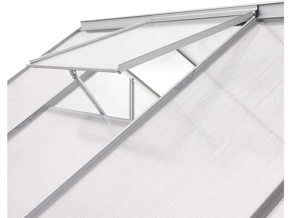 Serra da giardino in policarbonato 250 x 190 x 195 cm "Basilic" - 4,75 m² - Grigio