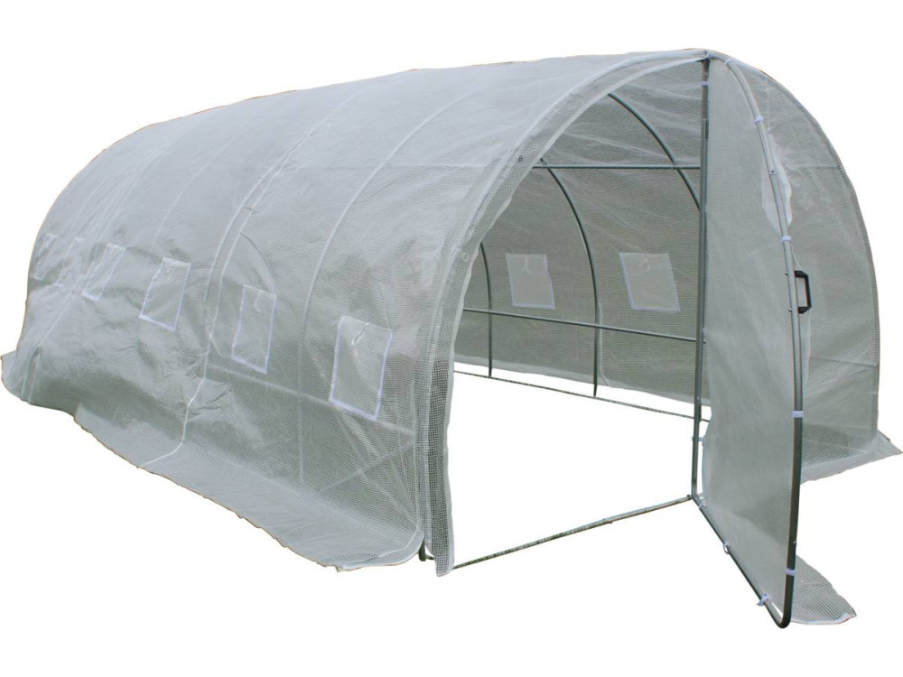 Serra tunnel da giardino con porta battente  MIMOSA - 18m² - 6 x 3 x 2 m