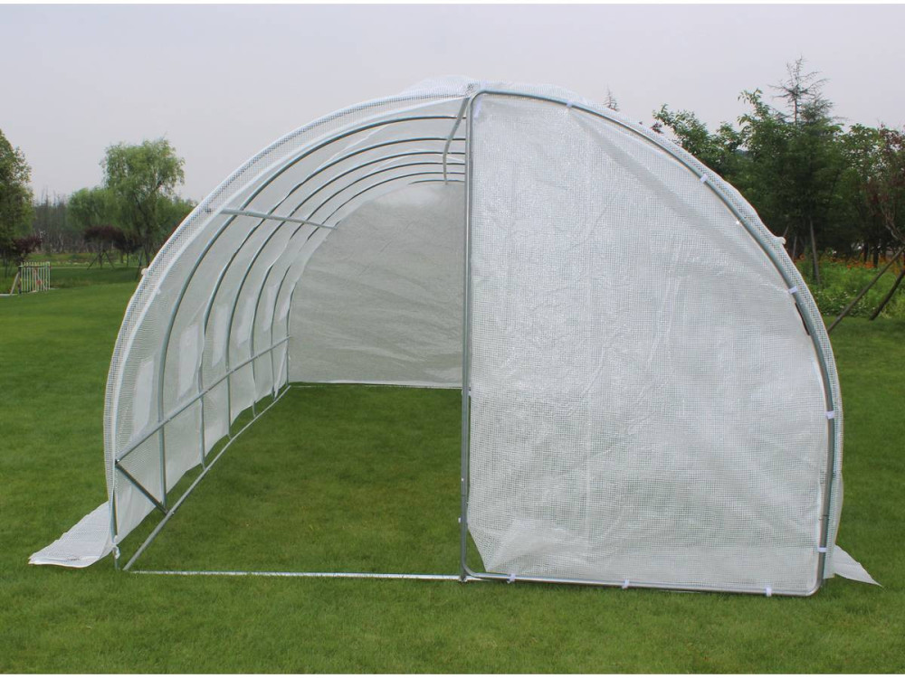 Serra tunnel da giardino con porta battente  MIMOSA - 18m² - 6 x 3 x 2 m
