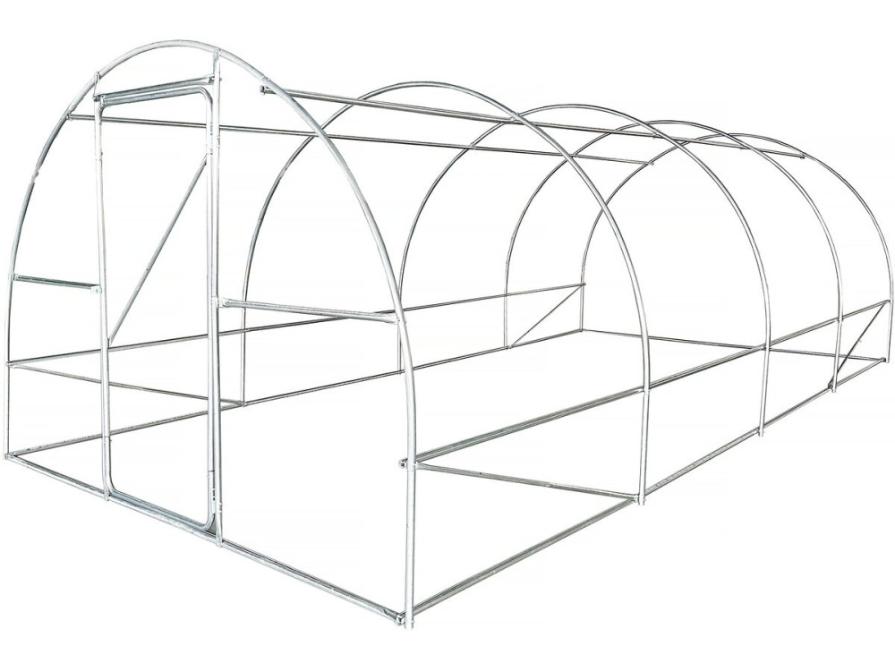 Serra a tunnel da giardino "Mimosa" con porta - 18 m² - 180 g - Bianco