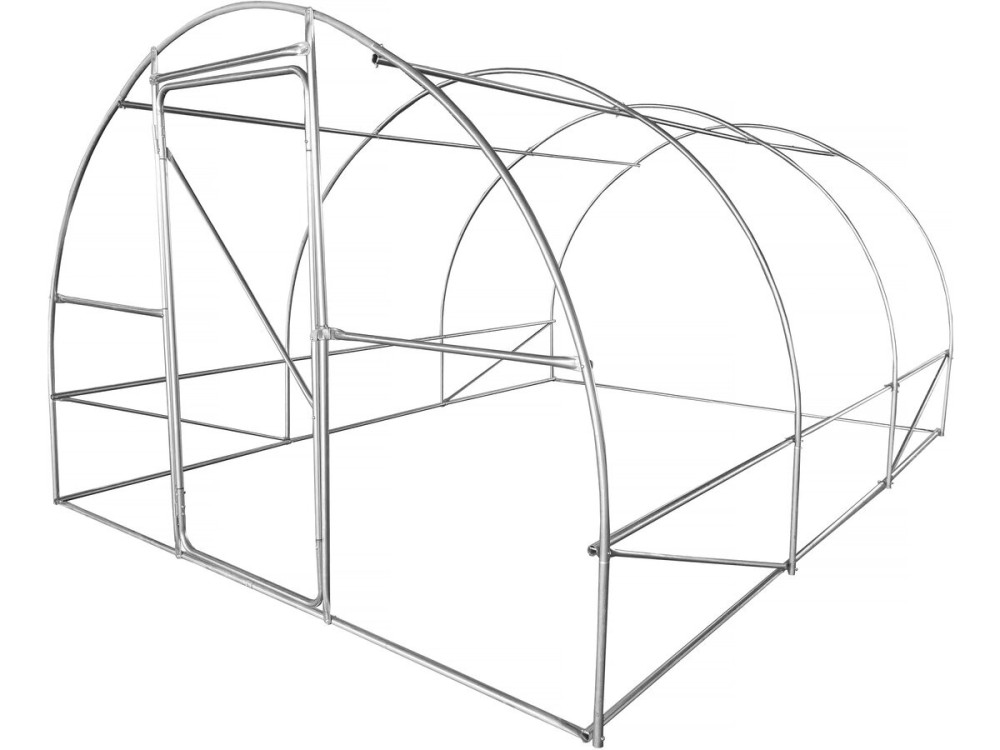 Serra a tunnel da giardino "Mimosa" con porta - 12 m² - 180 g - Bianco