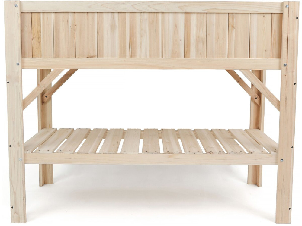 Orto quadrato in legno "Magnolia" su gambe - 115 x 57 x 90 cm - Beige