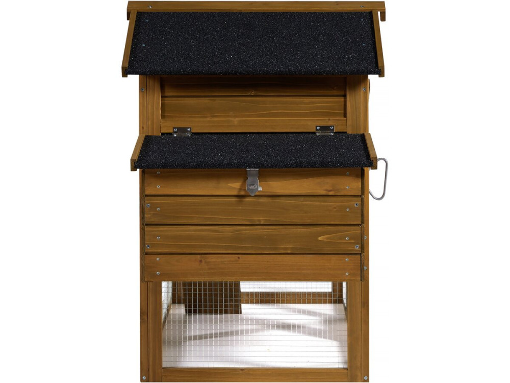 Pollaio "Clochette" con nido in legno - Marrone