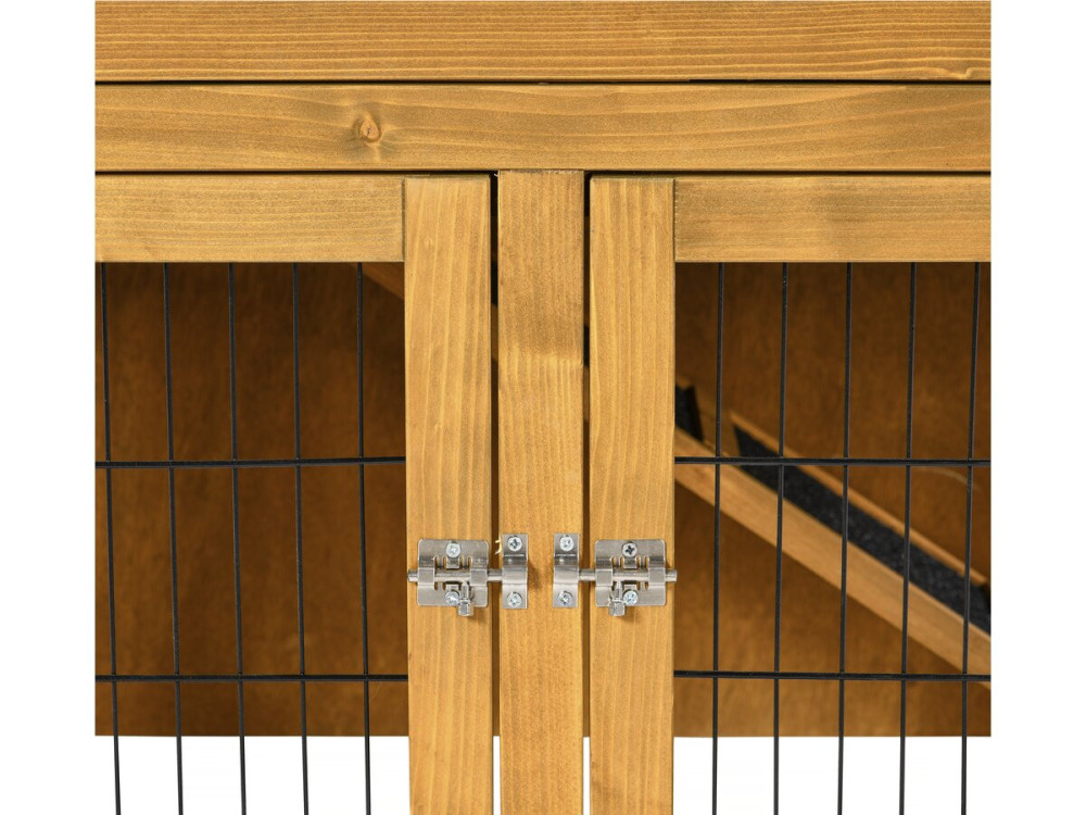 Conigliera in legno "Noisette" - 102 x 55 x 100 cm - Marrone