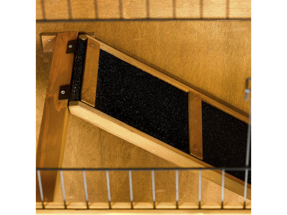Conigliera in legno "Noisette" - 102 x 55 x 100 cm - Marrone