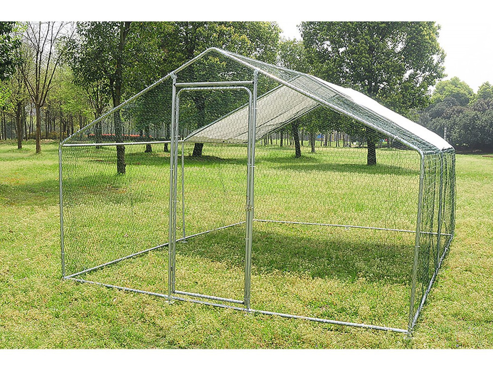 Recinto per galline 9 m² rete metallica 3 x 3 x 2 M acciaio zincato