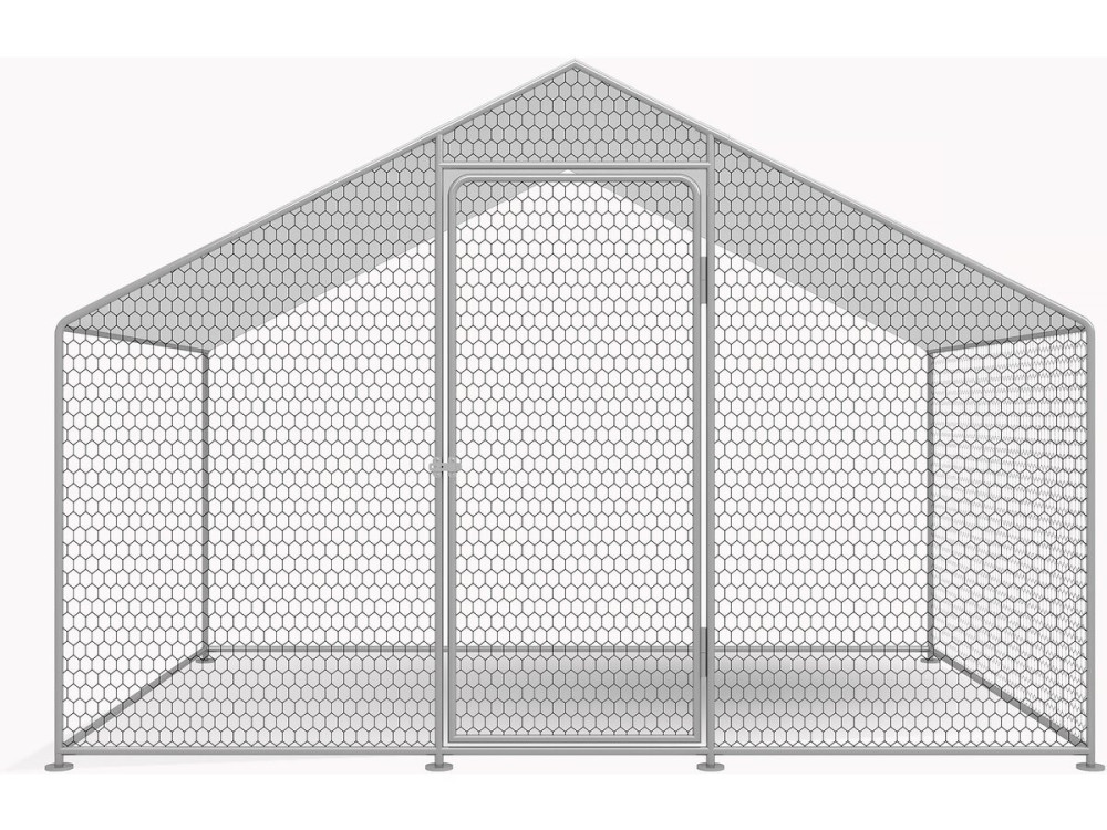 Recinto per galline 6 m² rete metallica 2 x 3 x 2 M acciaio zincato