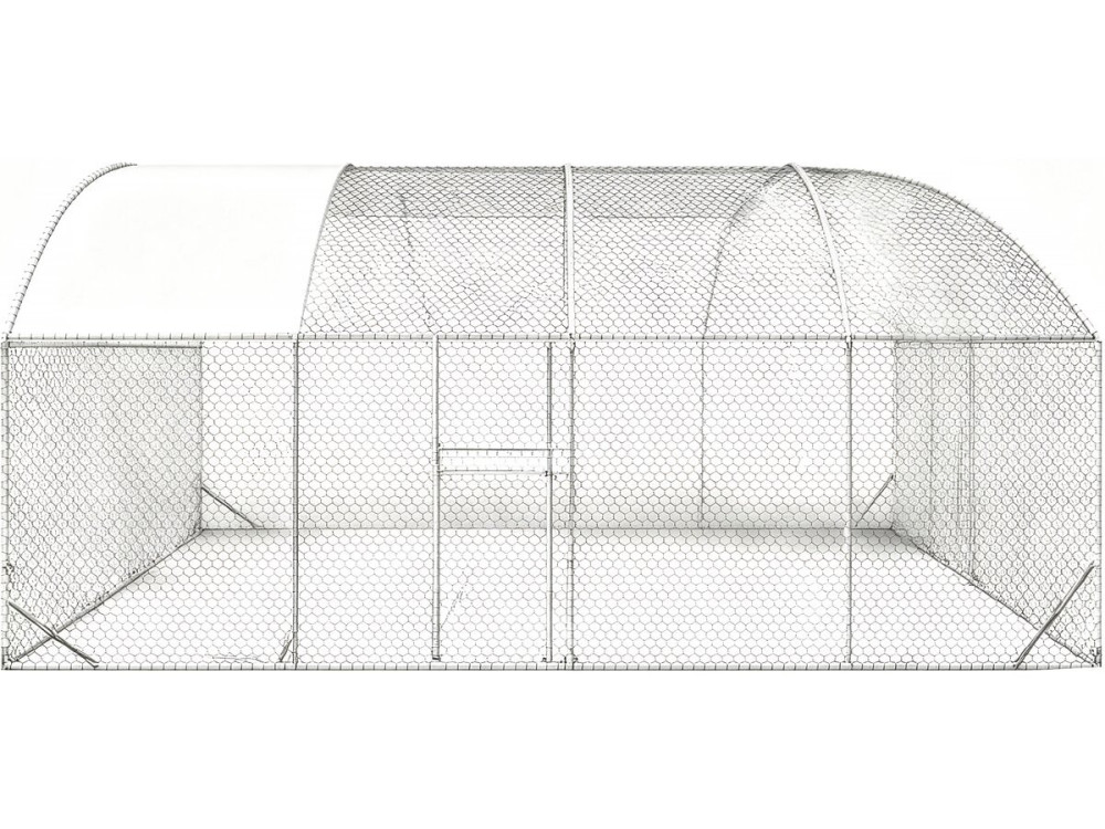 15 m² di pollaio a cupola "Cocorico" - 5 x 3 m - acciaio zincato