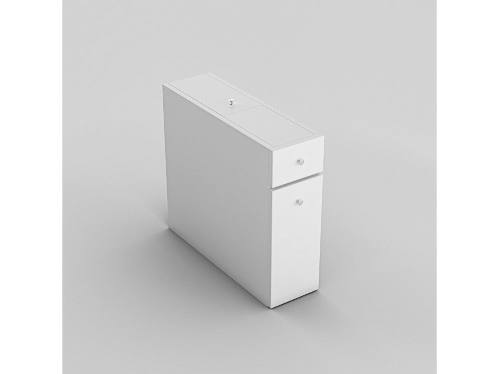 Mobile da bagno in legno "Calencia" - 60 x 19 x 55 cm - Bianco