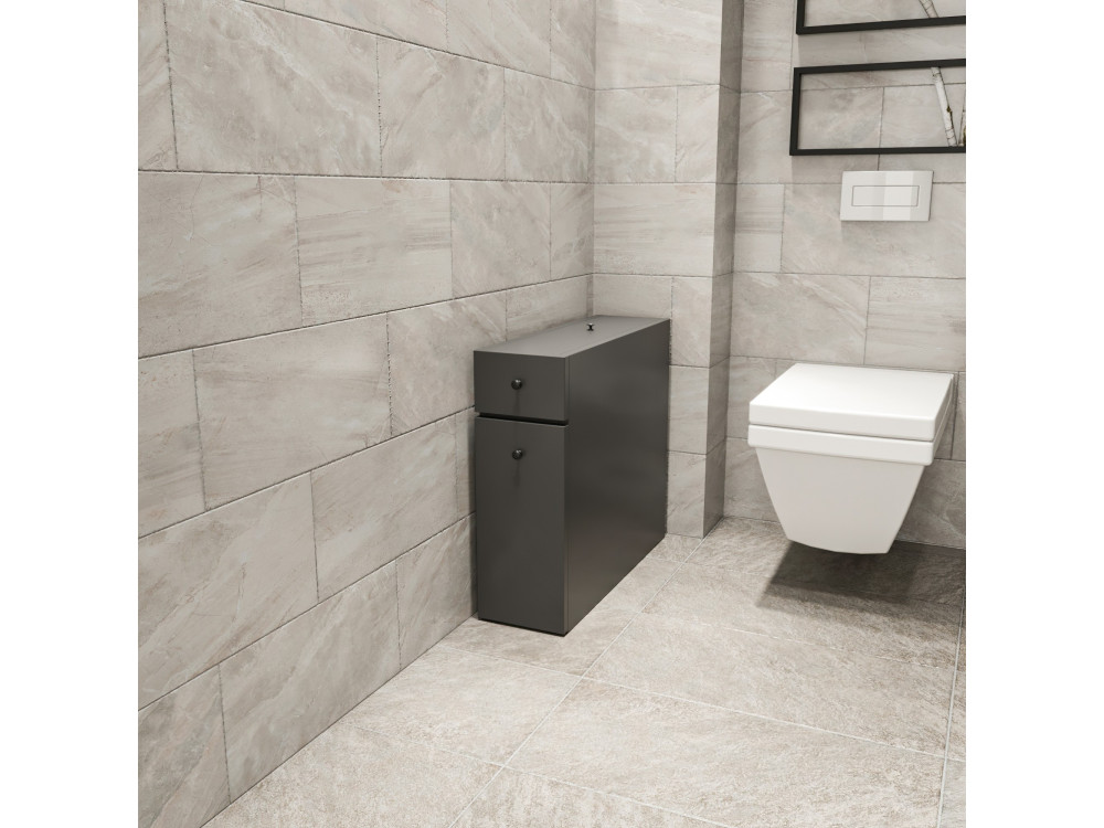Mobile bagno in legno "Calencia" - 60 x 19 x 55 cm - Grigio antracite