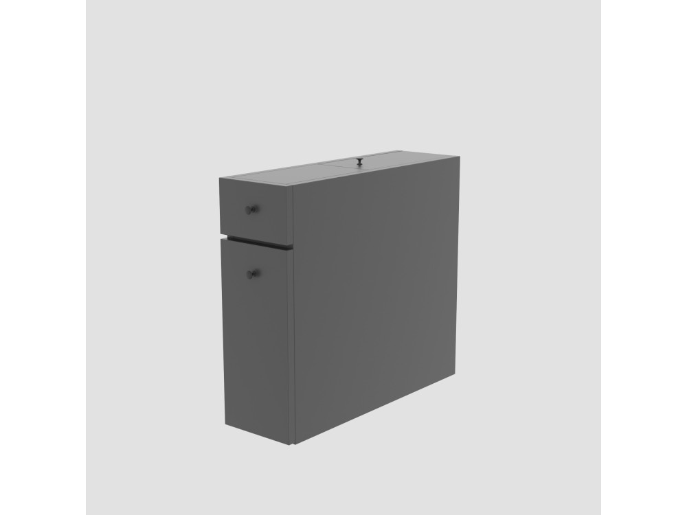 Mobile bagno in legno "Calencia" - 60 x 19 x 55 cm - Grigio antracite