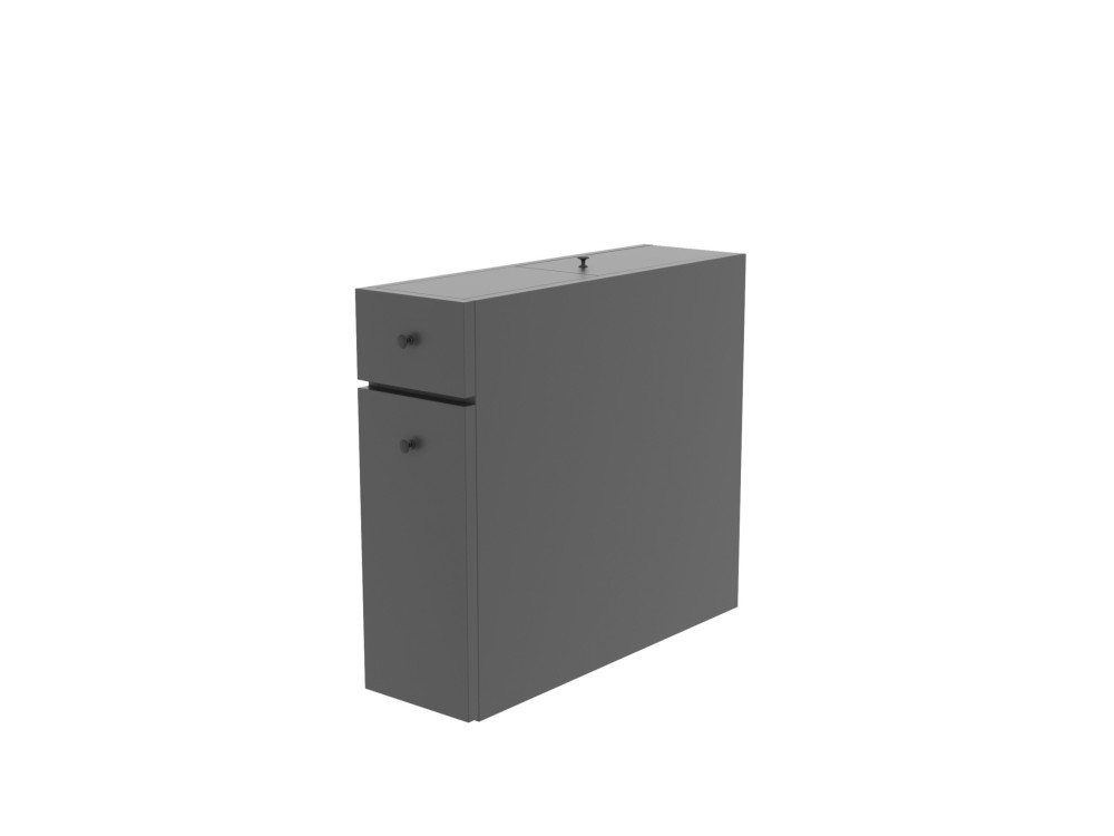 Mobile bagno in legno "Calencia" - 60 x 19 x 55 cm - Grigio antracite
