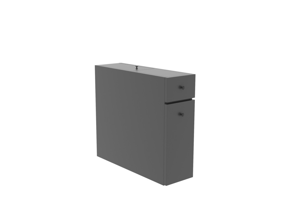 Mobile bagno in legno "Calencia" - 60 x 19 x 55 cm - Grigio antracite