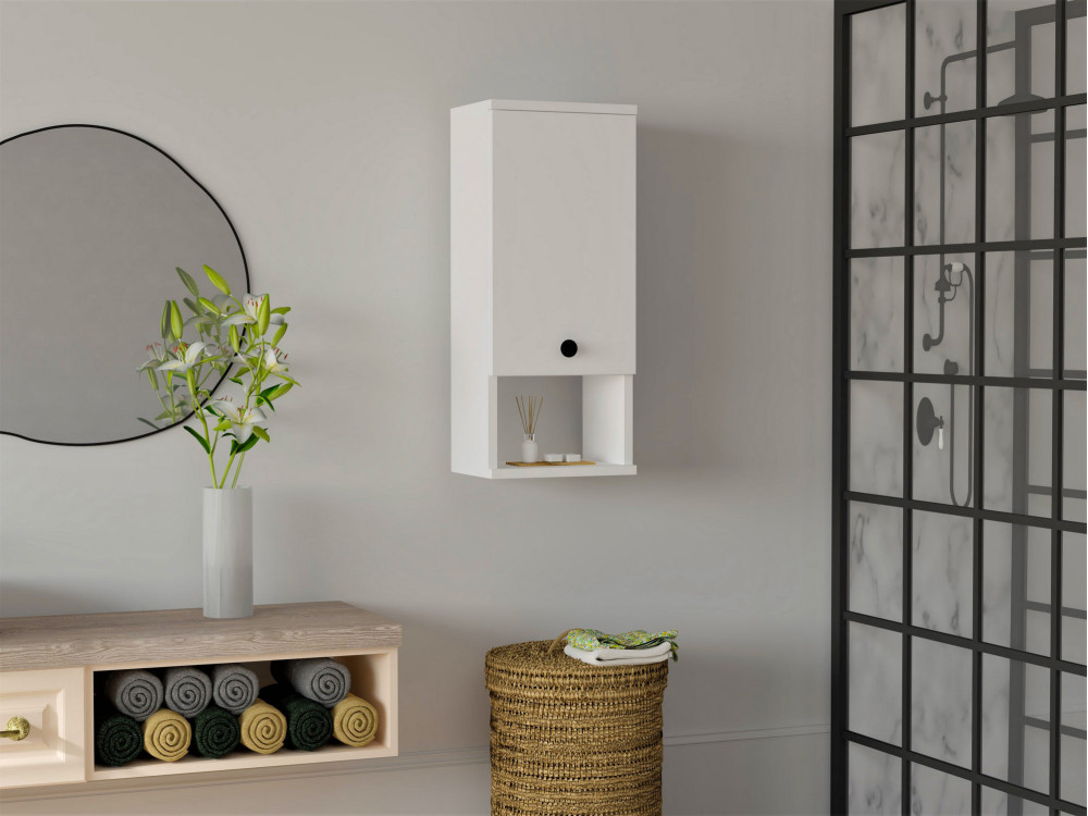 Mobile da bagno in legno "Mis" - 30 x 21 x 71 cm - Bianco