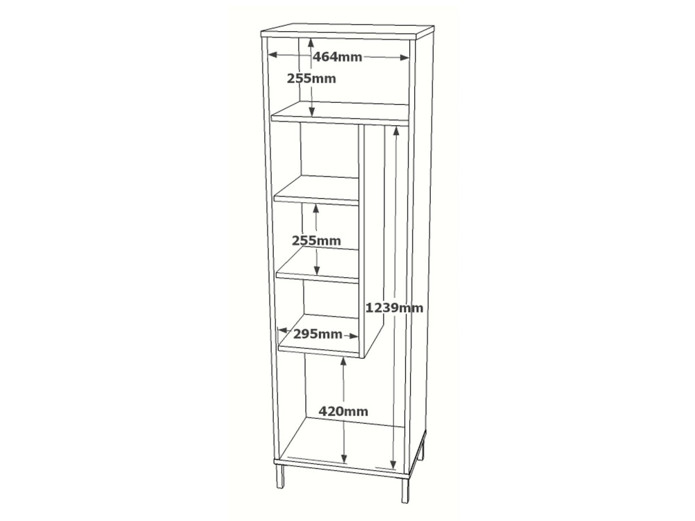 Armadio multifunzionale in legno "Jienna" - 50 x 36 x 165 cm - Bianco