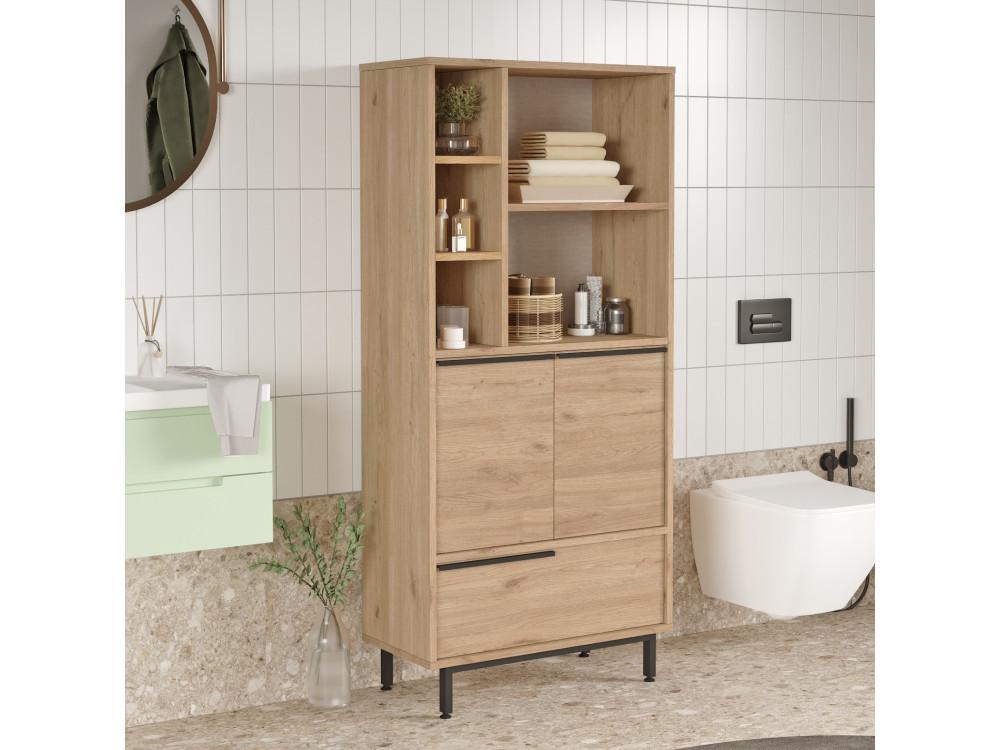 Armadio in legno "Calvin" - 74 x 35 x 161 cm - Marrone