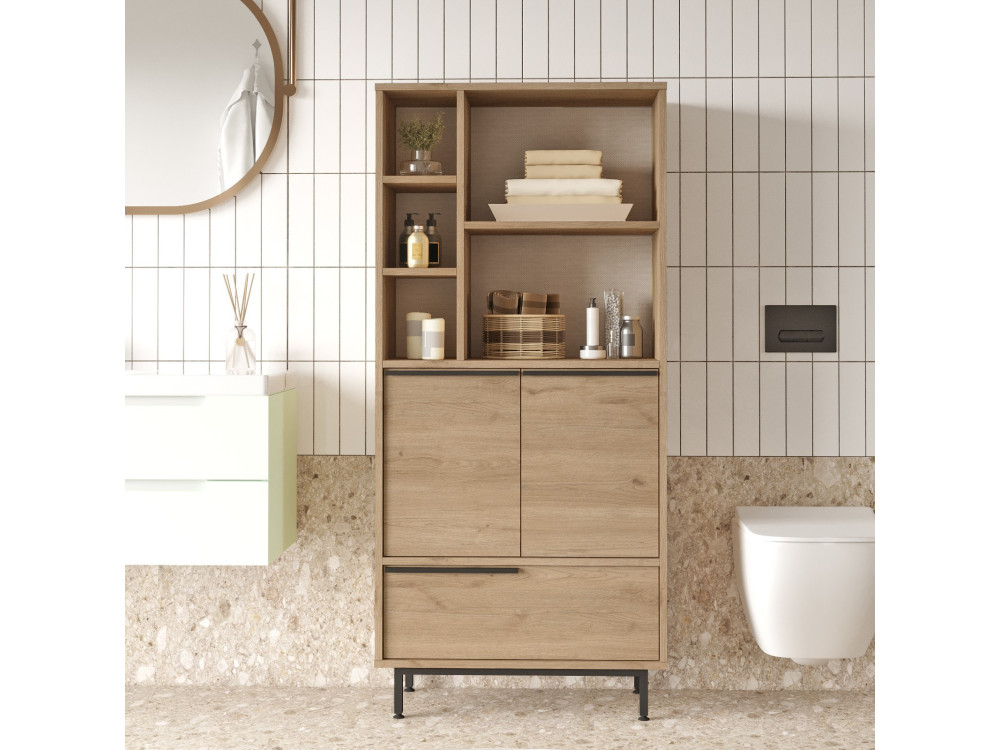 Armadio in legno "Calvin" - 74 x 35 x 161 cm - Marrone