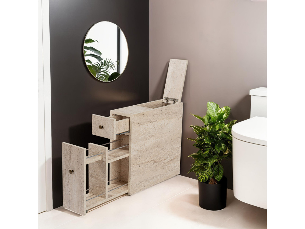 Mobiletto in legno "Calencia" - 20 x 60 x 55 cm - Beige