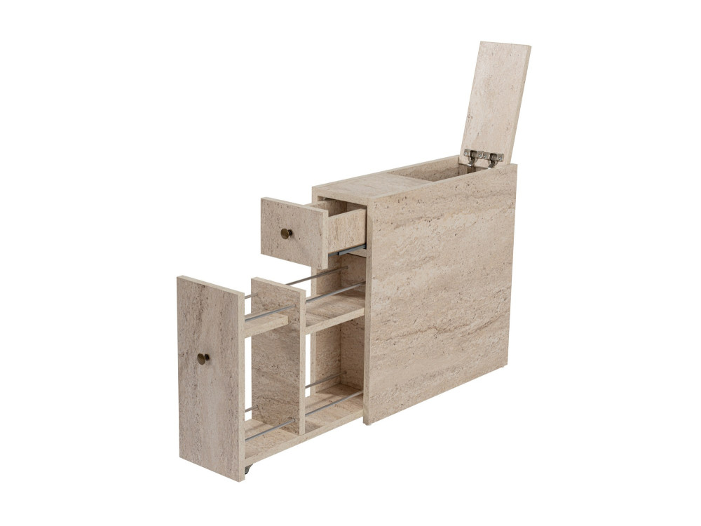 Mobiletto in legno "Calencia" - 20 x 60 x 55 cm - Beige