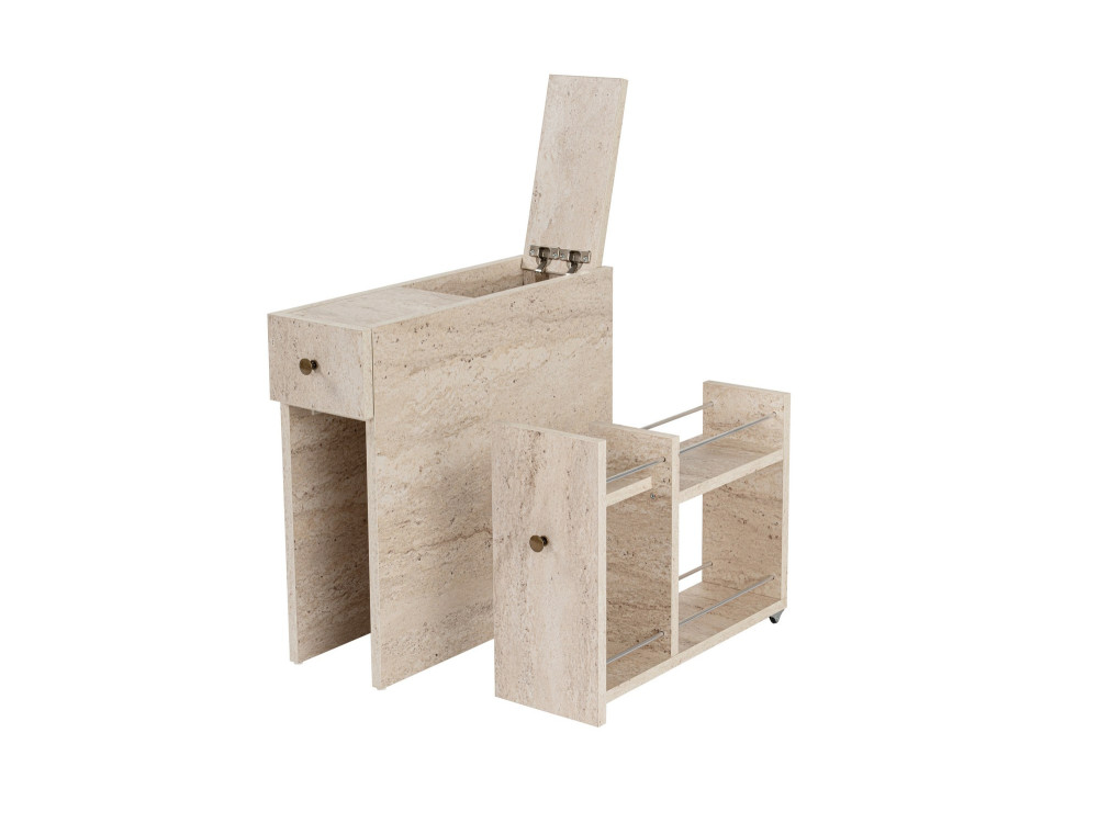 Mobiletto in legno "Calencia" - 20 x 60 x 55 cm - Beige